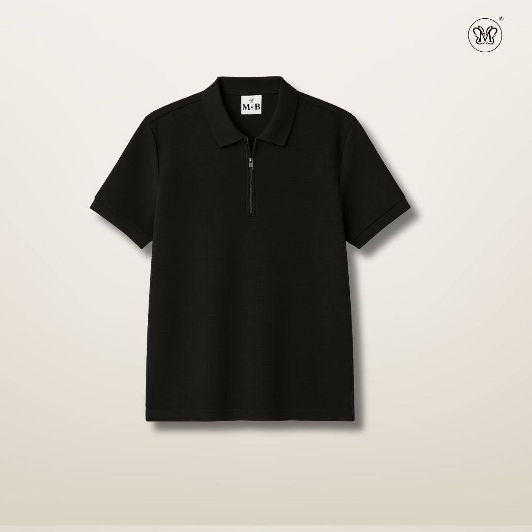Men's Waffle-Knit Polo Shirts