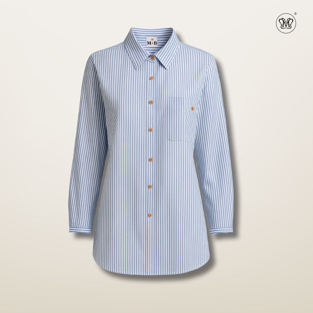 Ladies Shirts Vertical Stripes