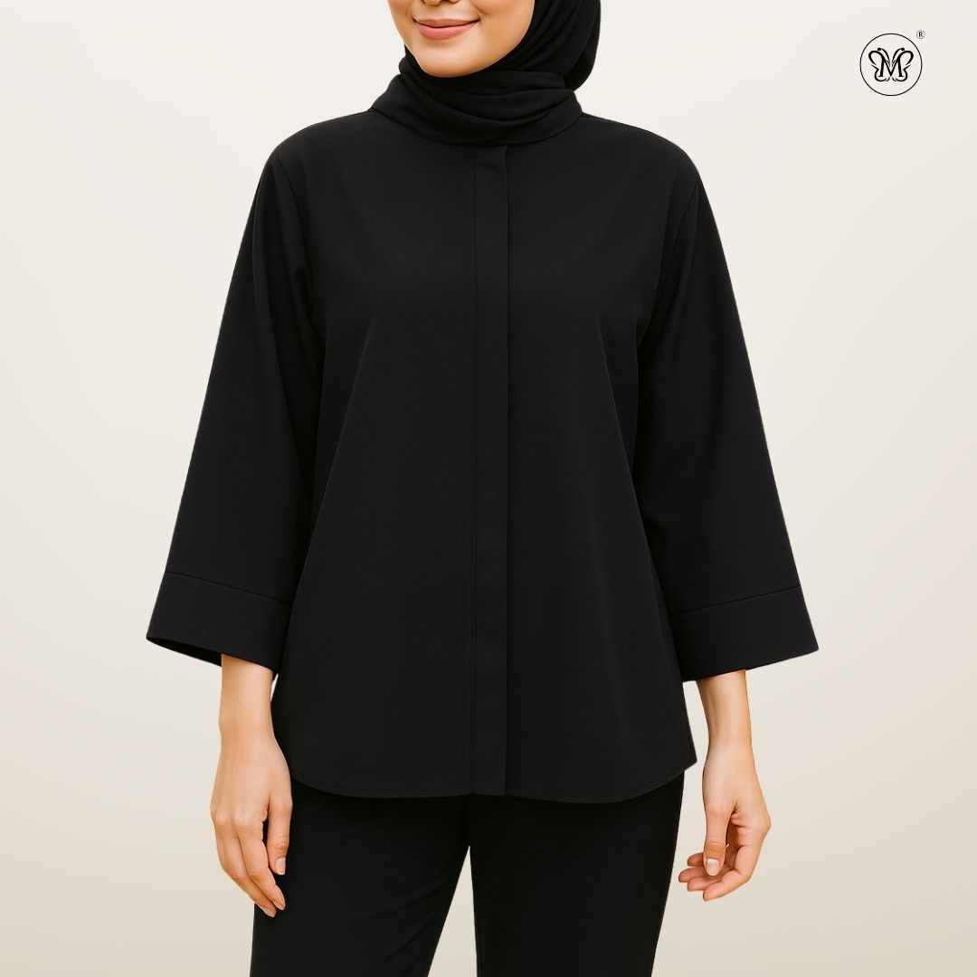 Modest Blouse Wide Sleeves