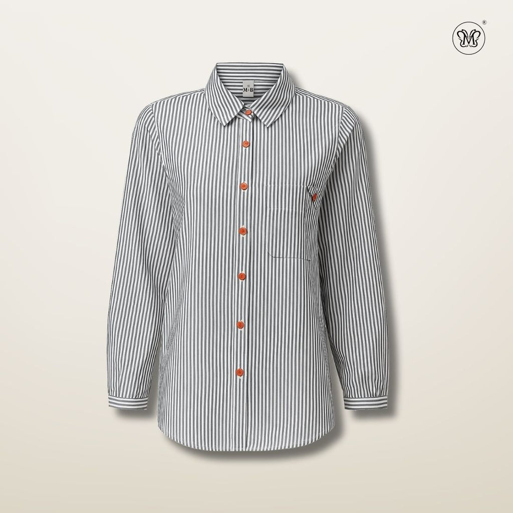 Ladies Shirts Vertical Stripes