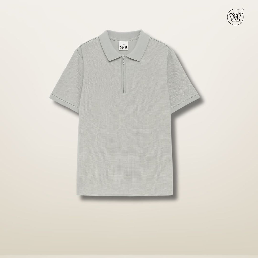 Men's Waffle-Knit Polo Shirts