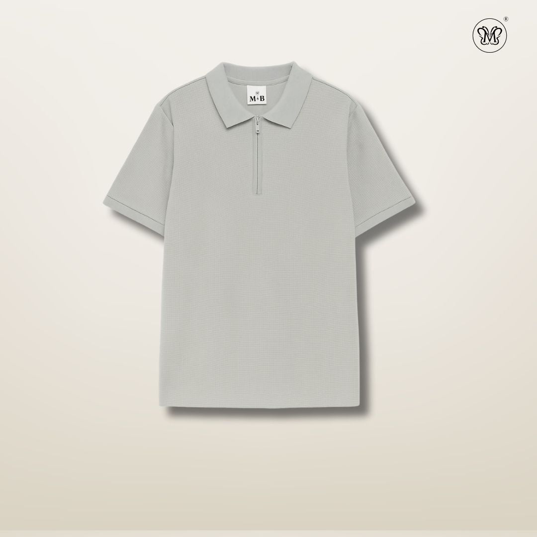 Men's Waffle-Knit Polo Shirts