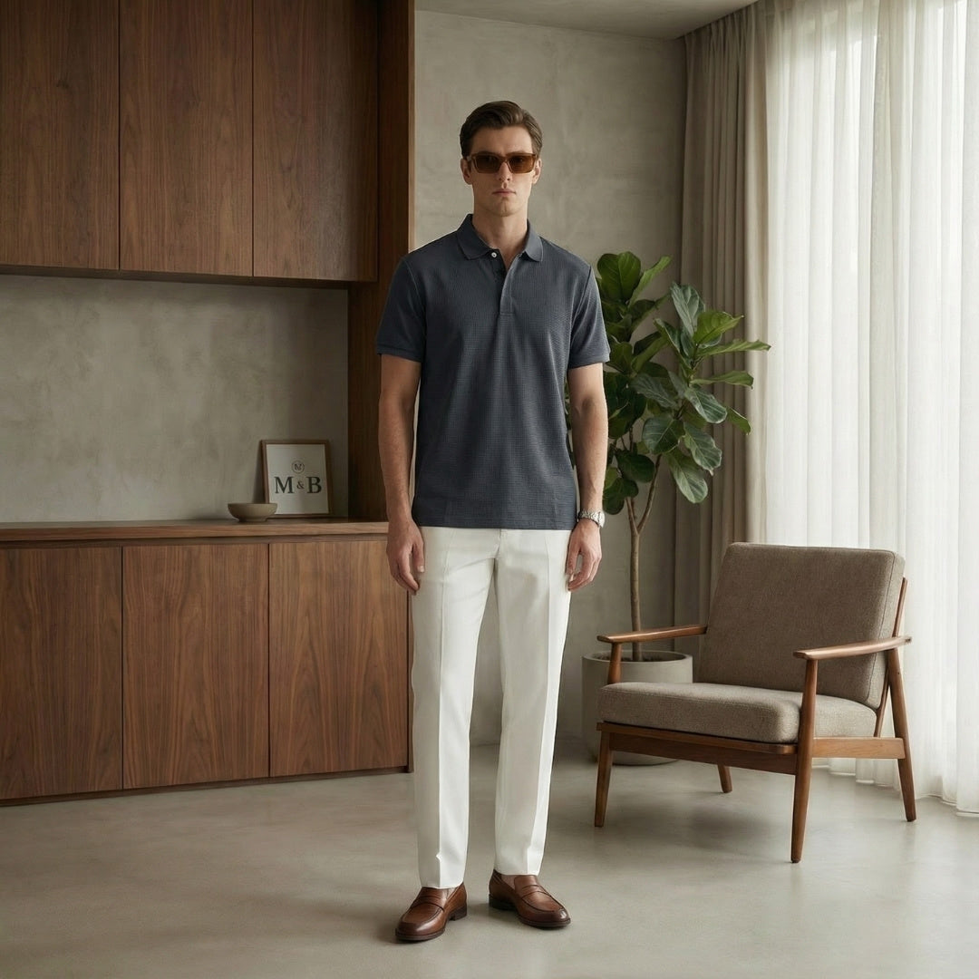 Men’s Polo Shirt Texture Pique