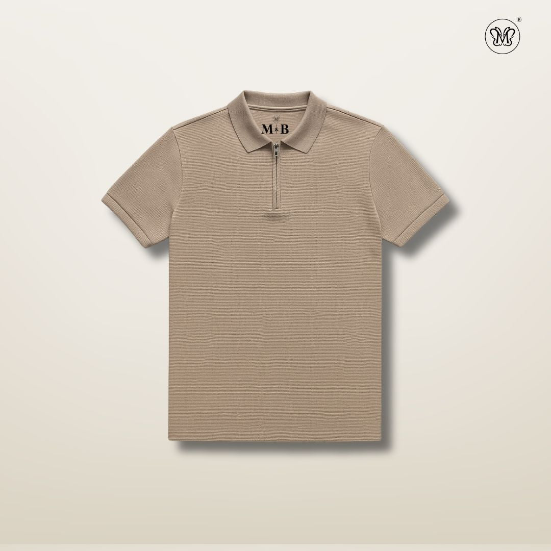 Men's Waffle-Knit Polo Shirts