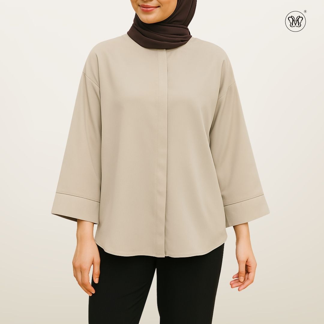 Modest Blouse Wide Sleeves