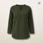 Ladies Modest V-Notch Neckline