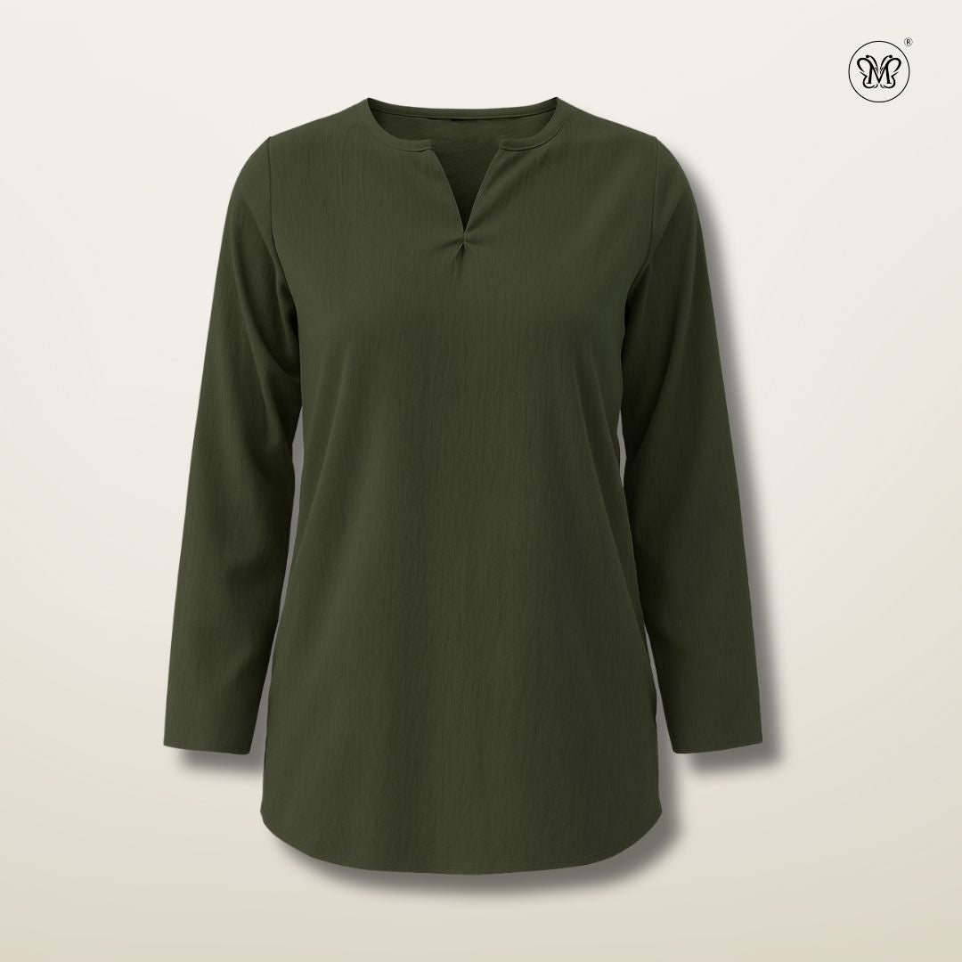 Ladies Modest V-Notch Neckline