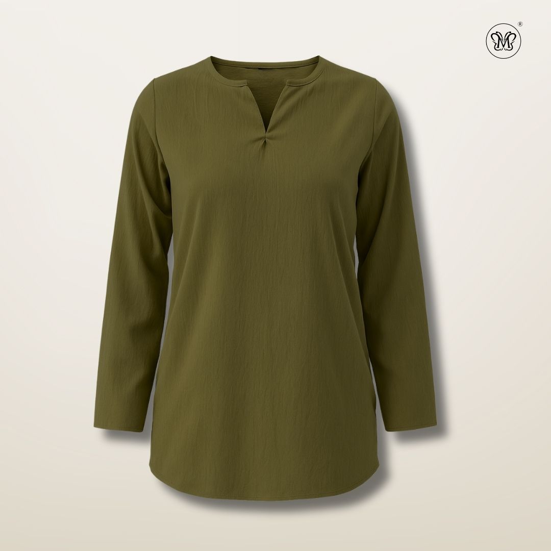 Ladies Modest V-Notch Neckline