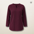 Ladies Modest V-Notch Neckline
