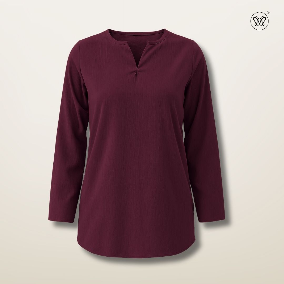 Ladies Modest V-Notch Neckline