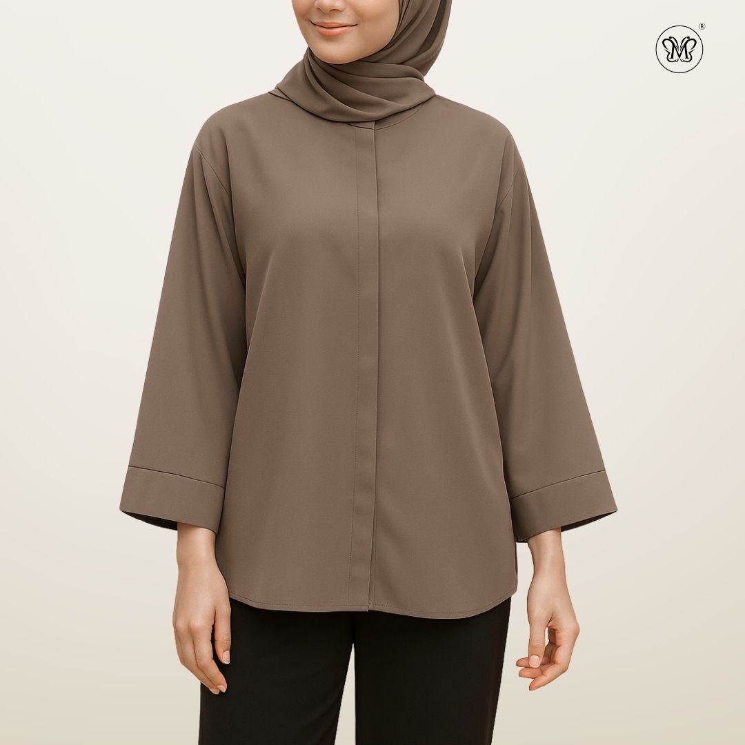 Modest Blouse Wide Sleeves