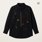 Ladies Embroidered Button-Up Shirt