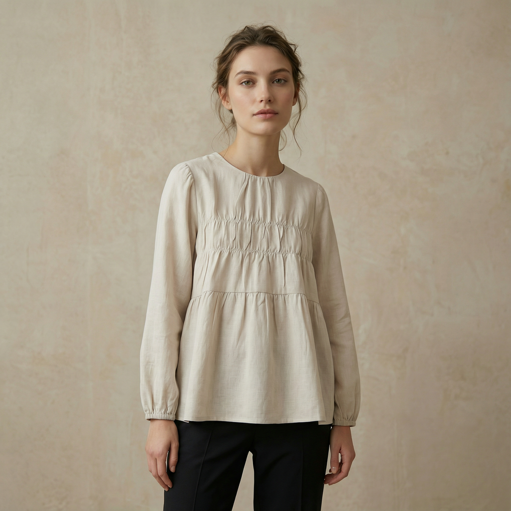 Horizontal Smocked Blouse