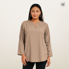 Ladies Modest V-Notch Neckline