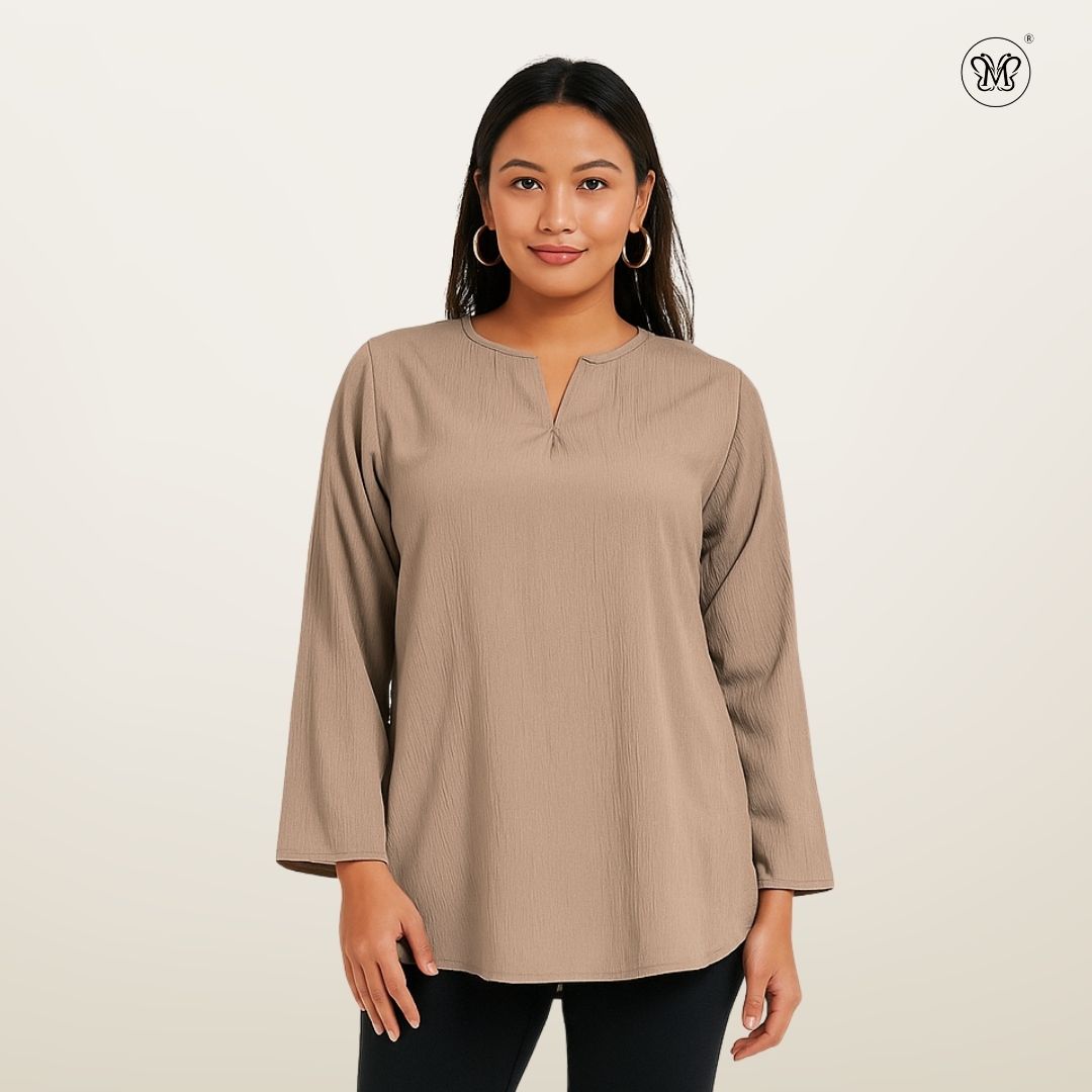 Ladies Modest V-Notch Neckline