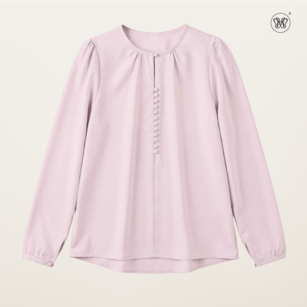 Modest Blouse Long Puff Sleeves