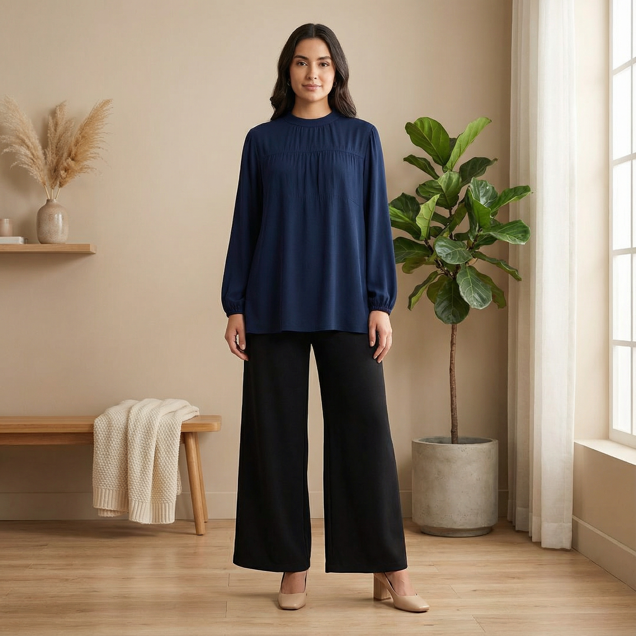 Modest Top With Soft Drape