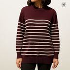 Ladies Striped Street Sweater