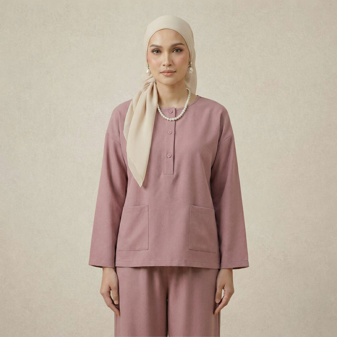 Ladies Linen Modest Relaxed Fit