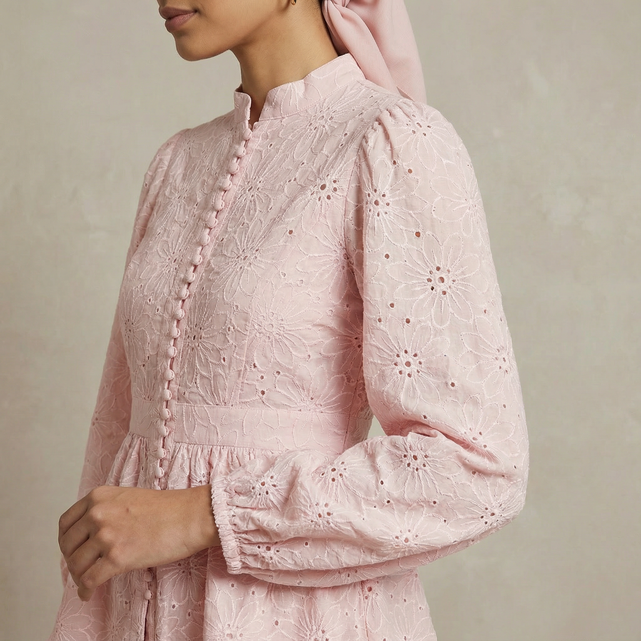 Bunga Embroidered Peplum Set