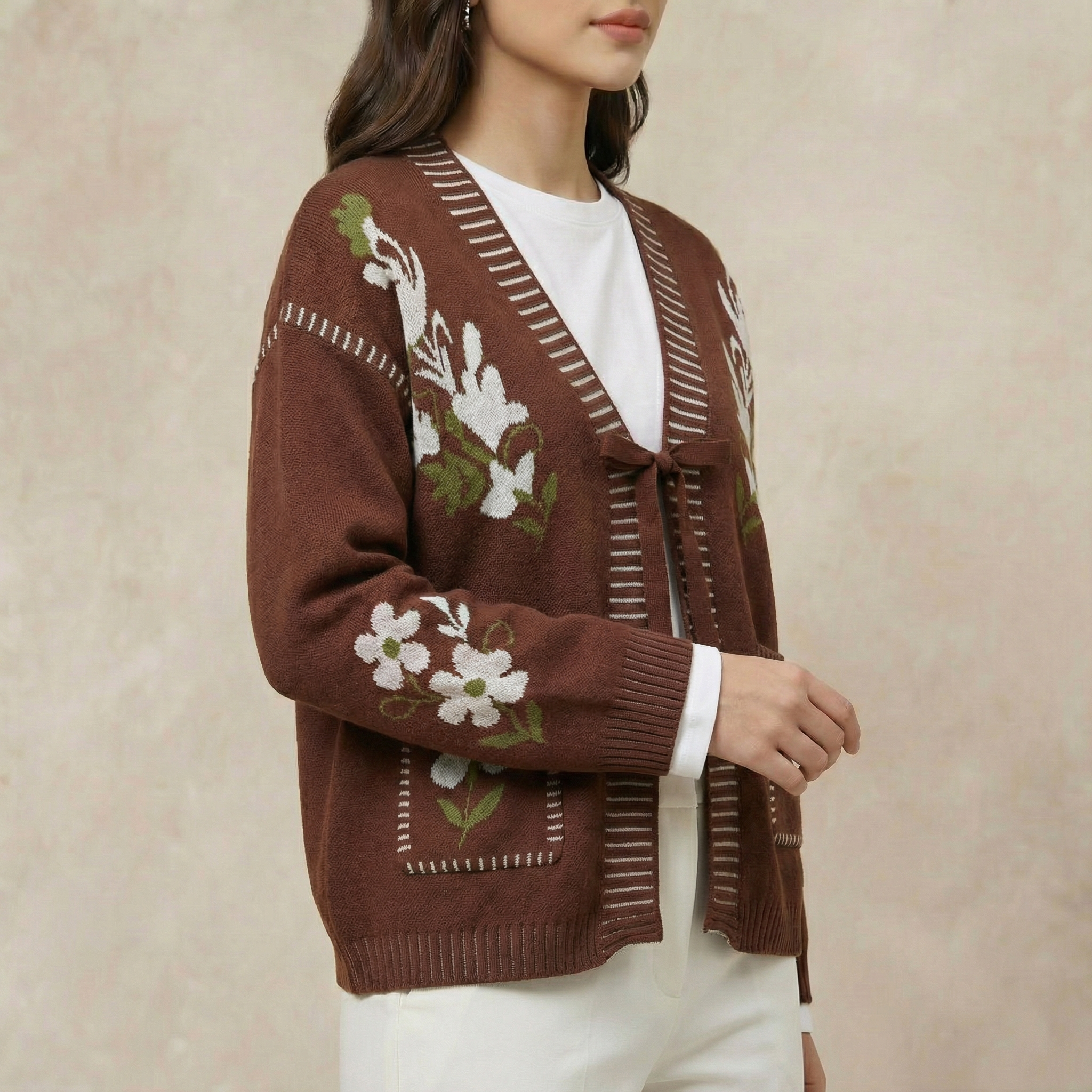 Floral Knit Cardigan