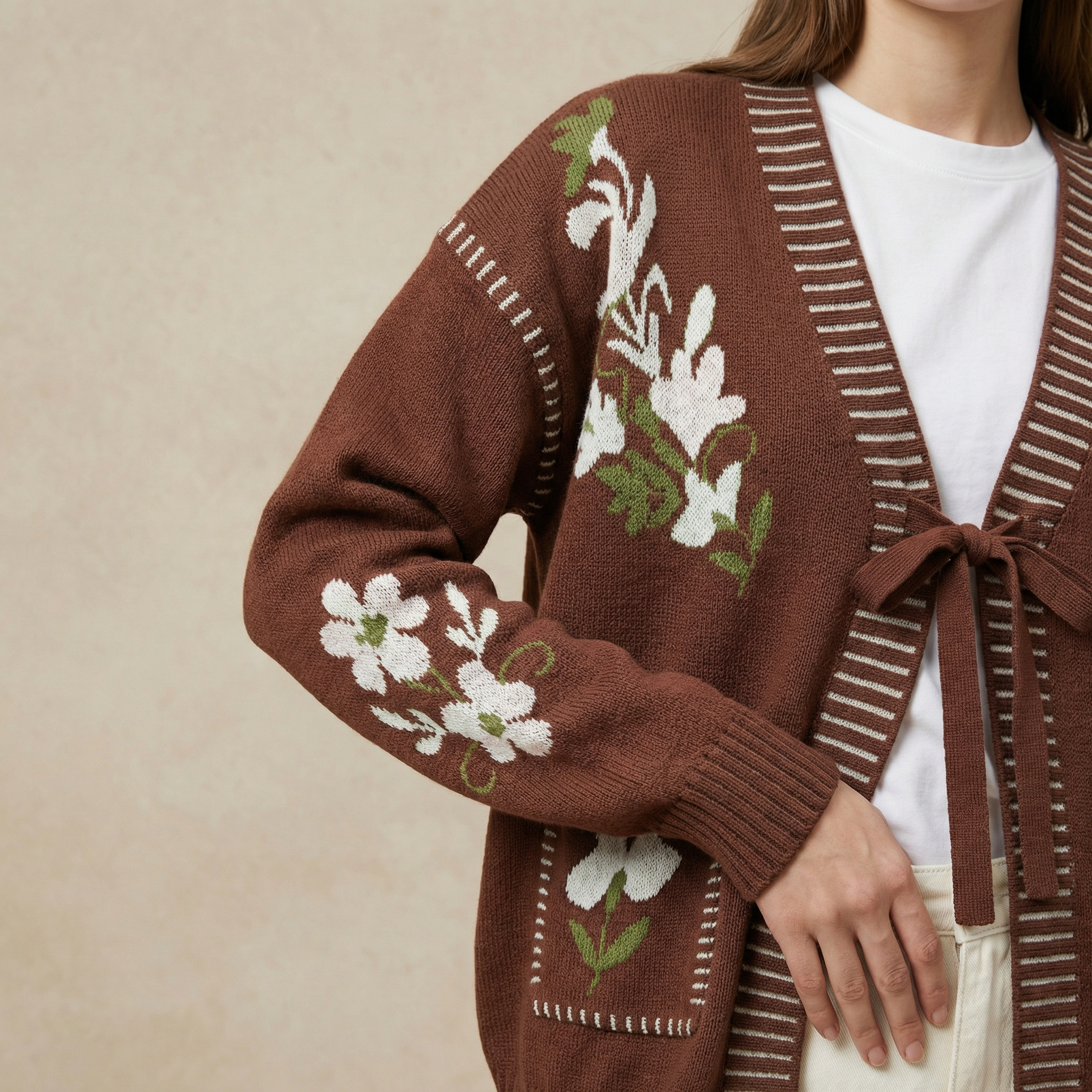 Floral Knit Cardigan