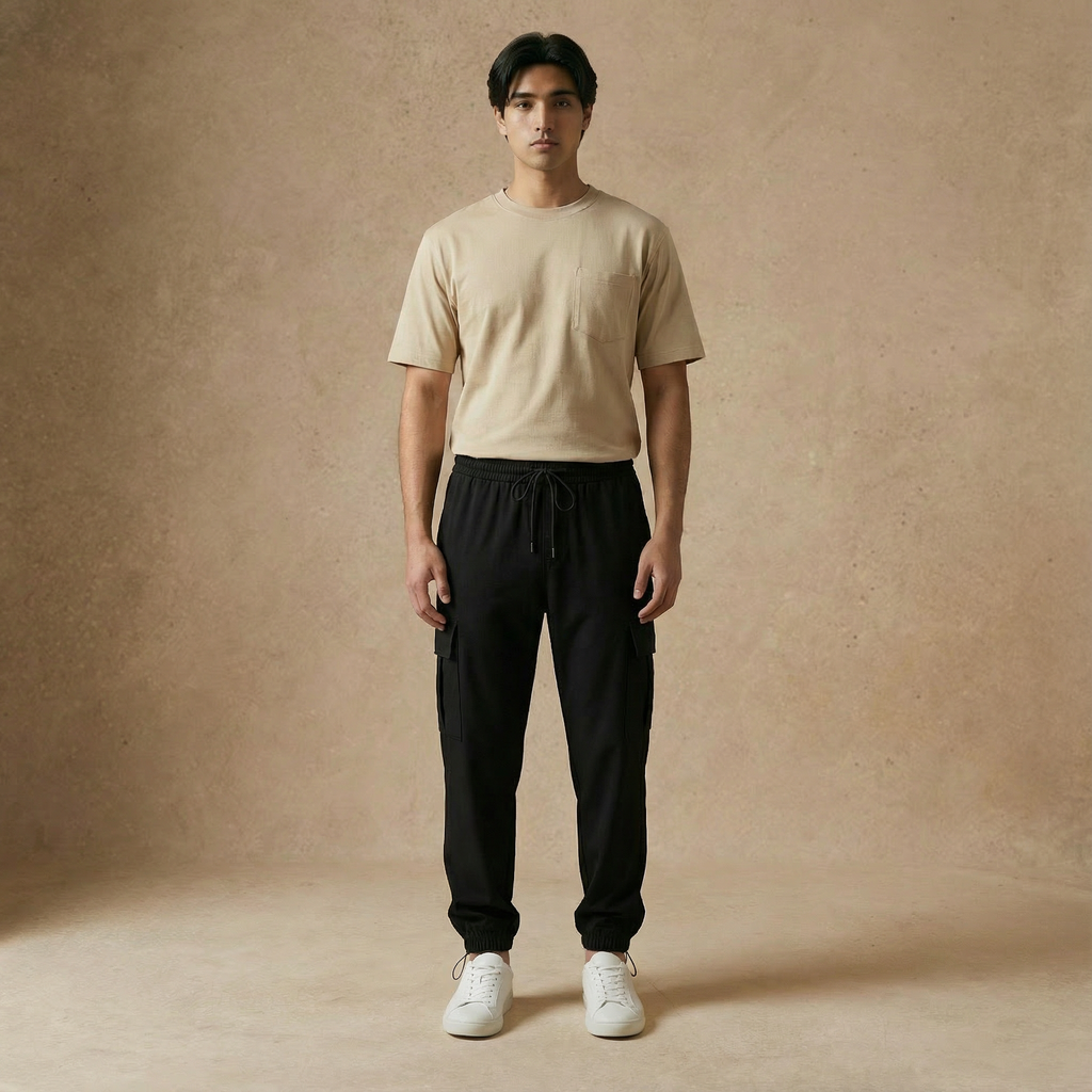 Adjustable Drawstring Cuff Cargo Pants