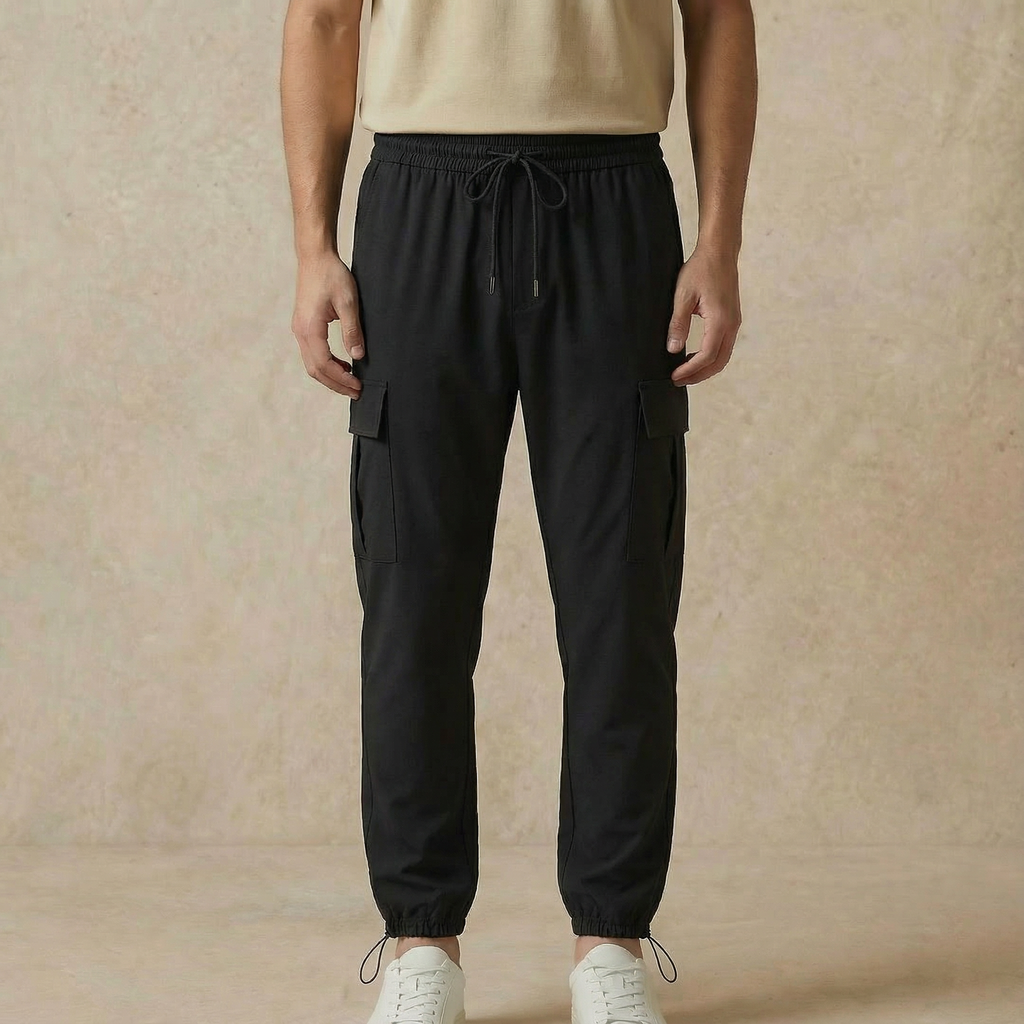 Adjustable Drawstring Cuff Cargo Pants