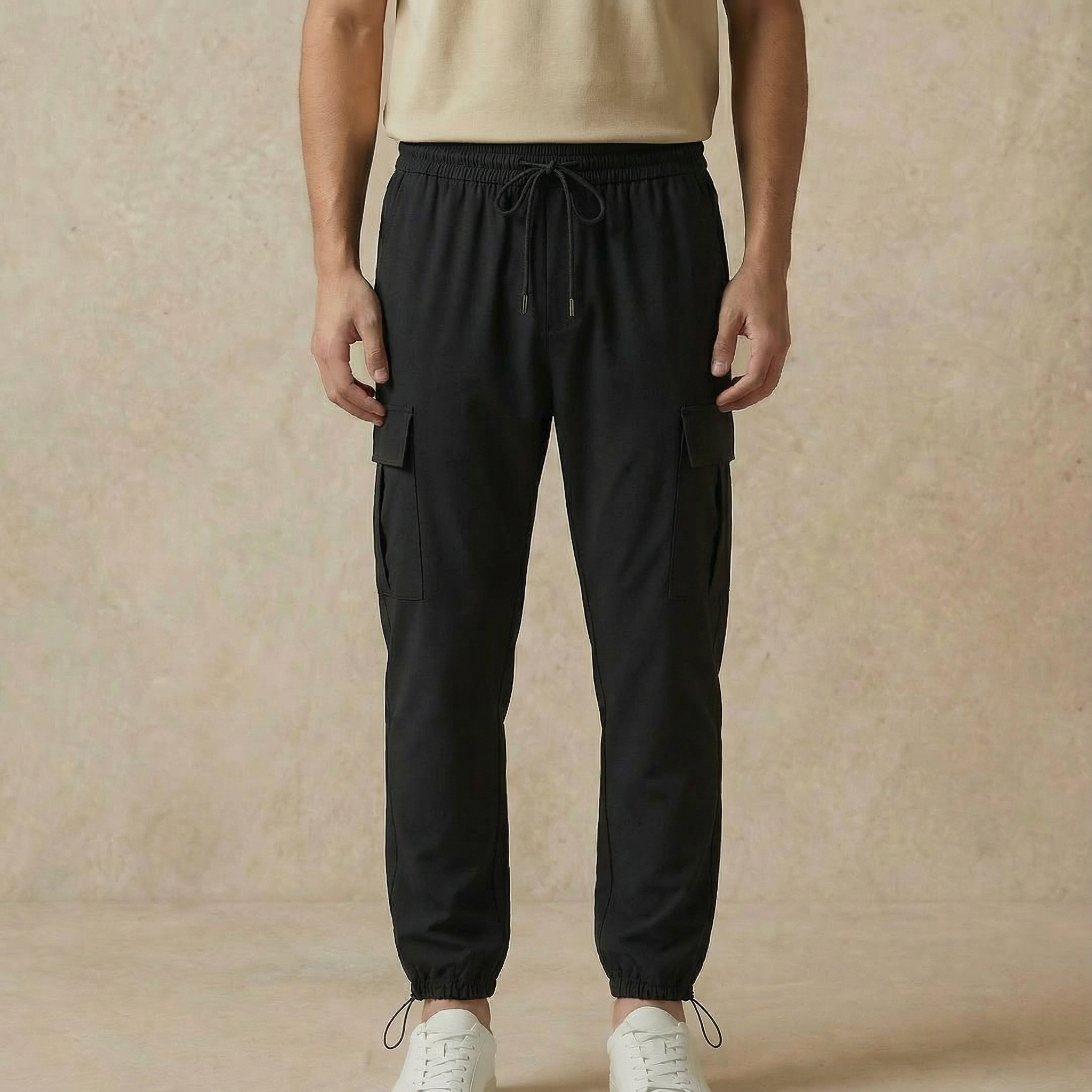 Adjustable Drawstring Cuff Cargo Pants