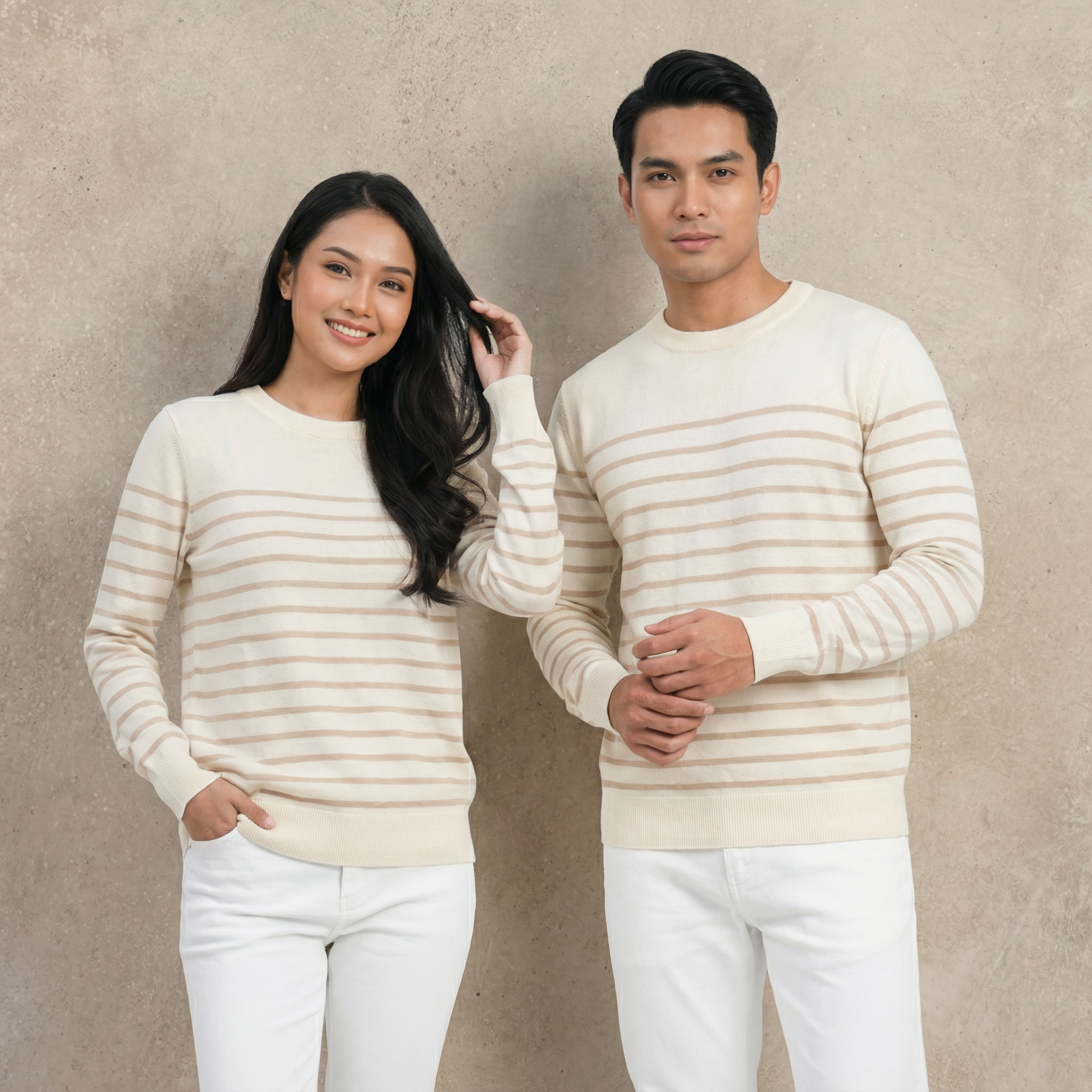 Unisex Striped Knitwear