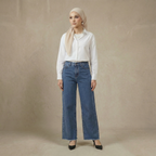 Ladies Wide-Leg Jeans