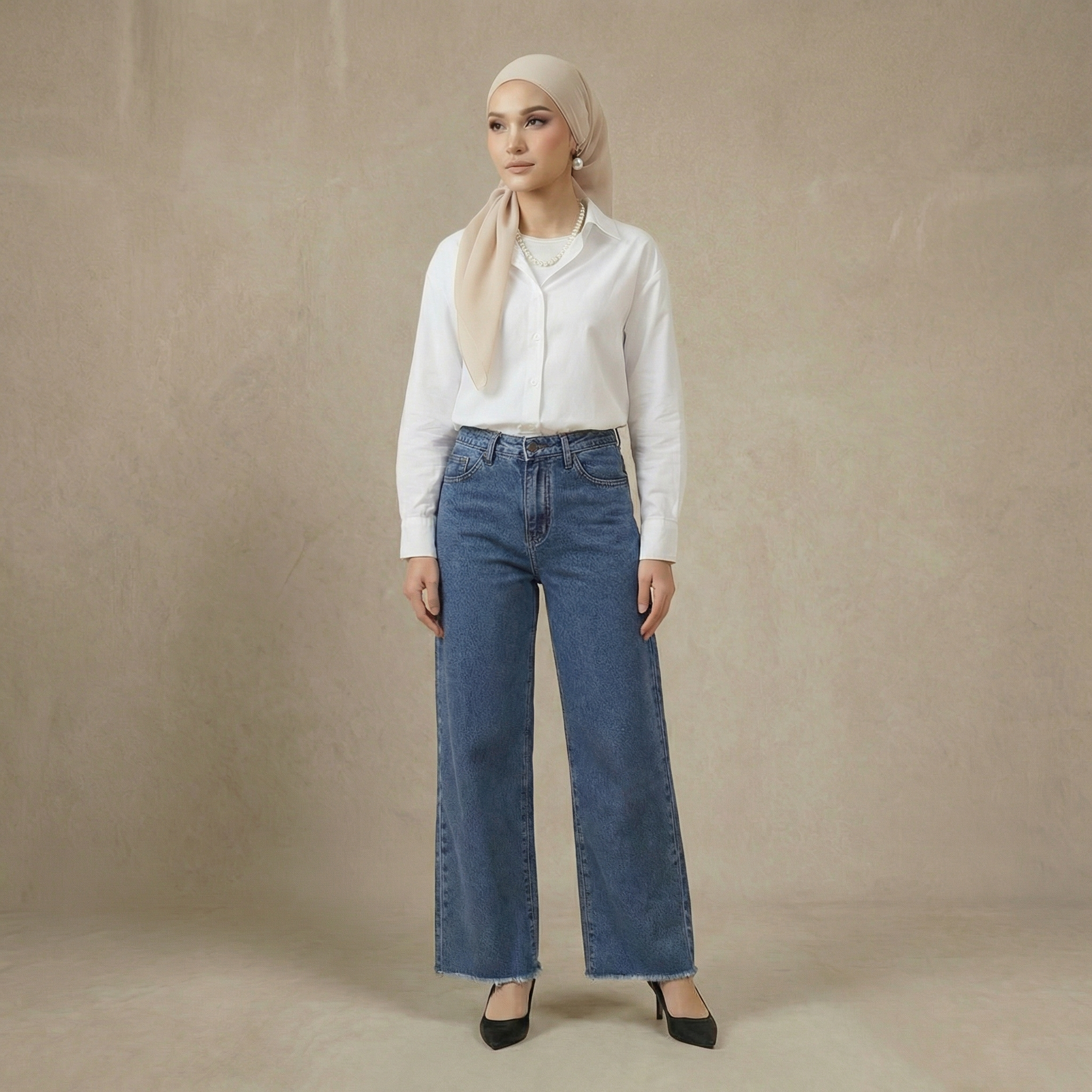 Ladies Wide-Leg Jeans