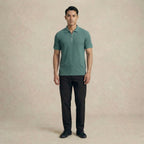 Men's Waffle-Knit Polo Shirts