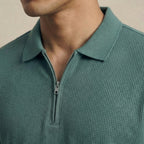 Men's Waffle-Knit Polo Shirts