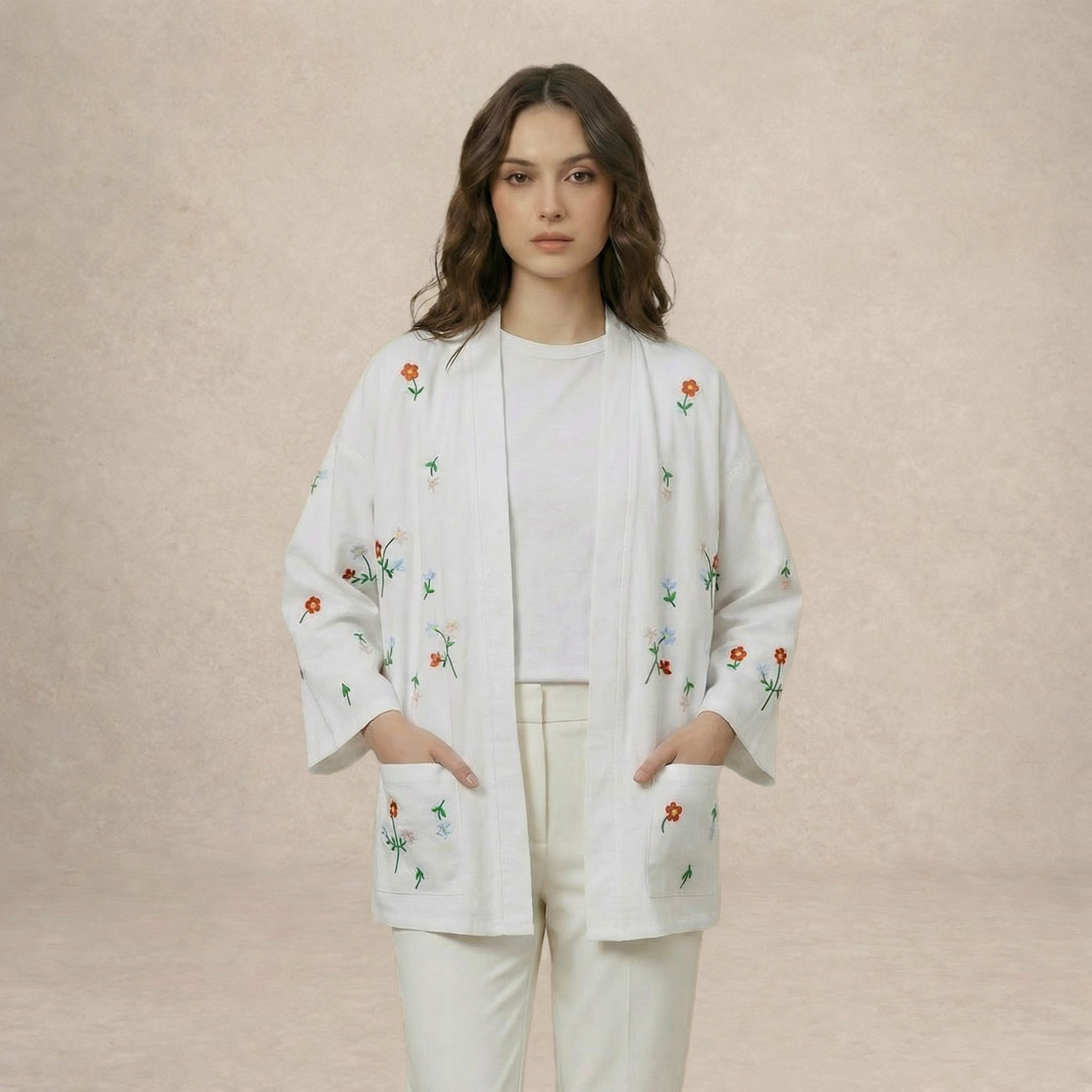 Floral Embroidered Cardigan