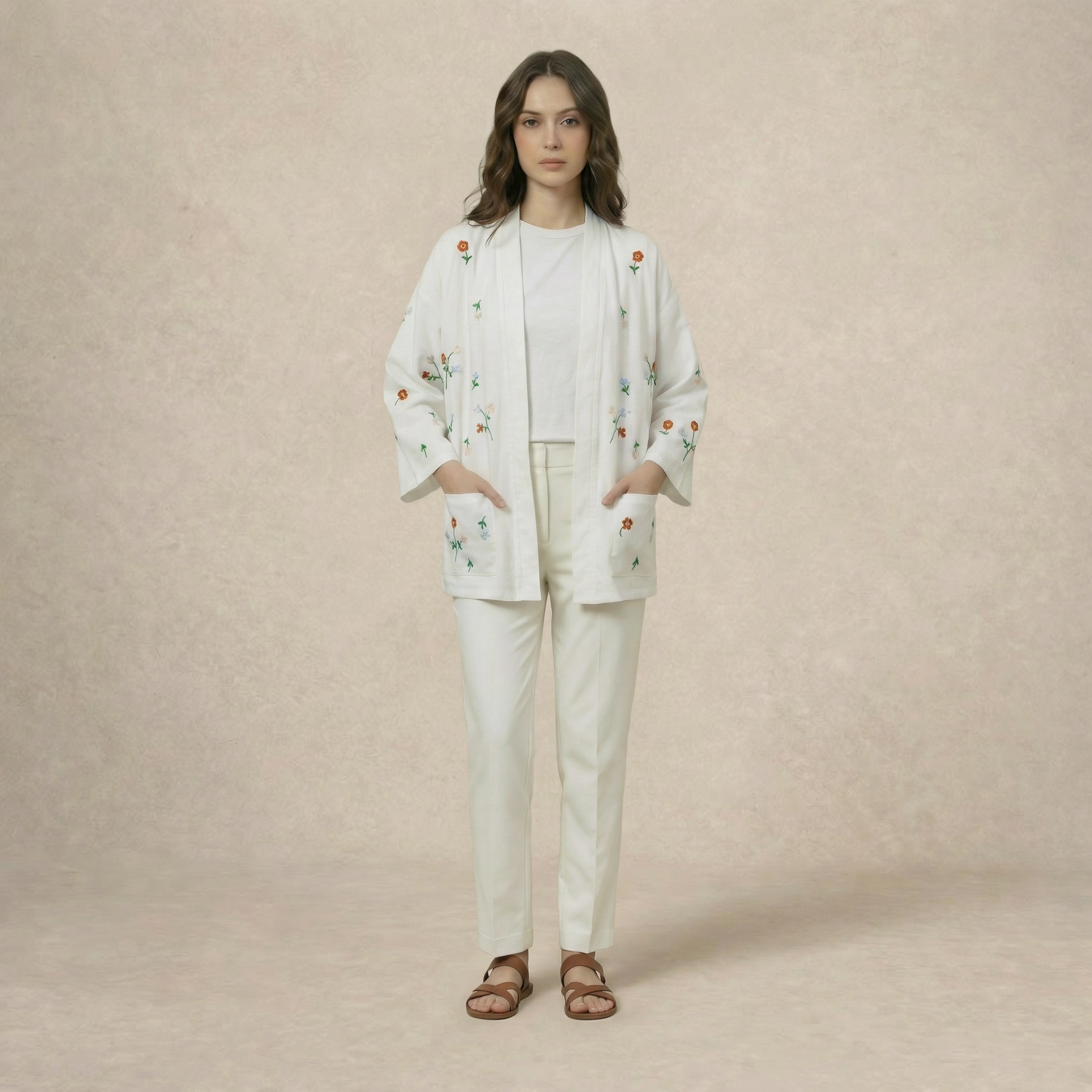 Floral Embroidered Cardigan