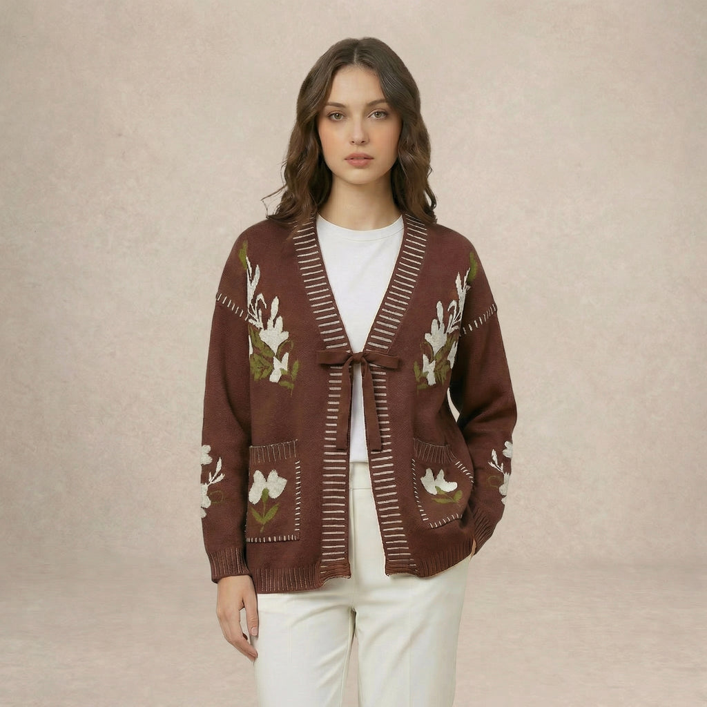 Floral Knit Cardigan