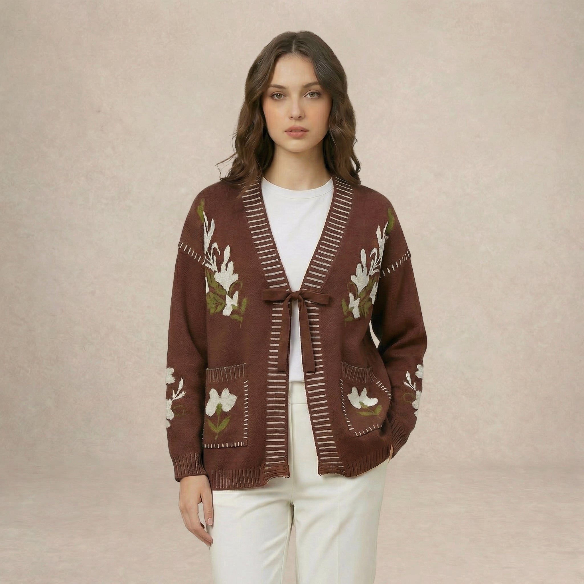 Floral Knit Cardigan