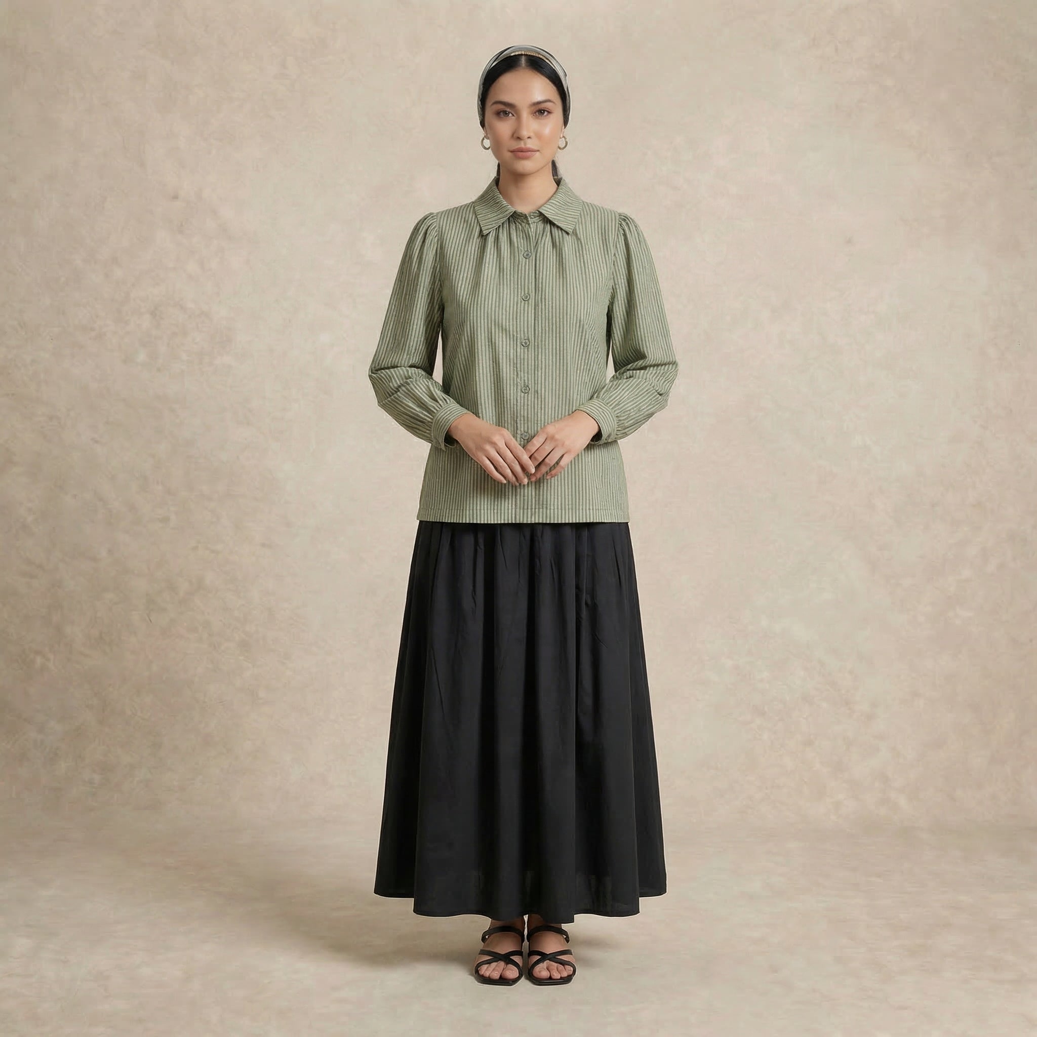 Narrow Stripes Casual Blouse