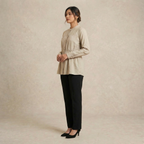 Blouse Plain With Gathered Seam