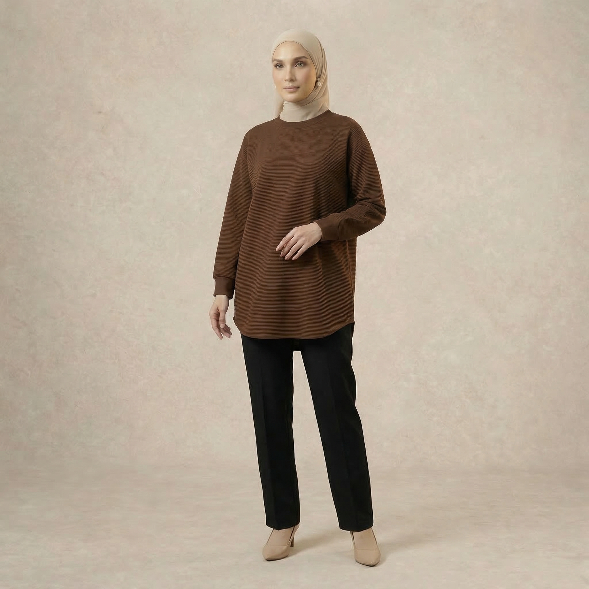 Long Sleeve Textured Top