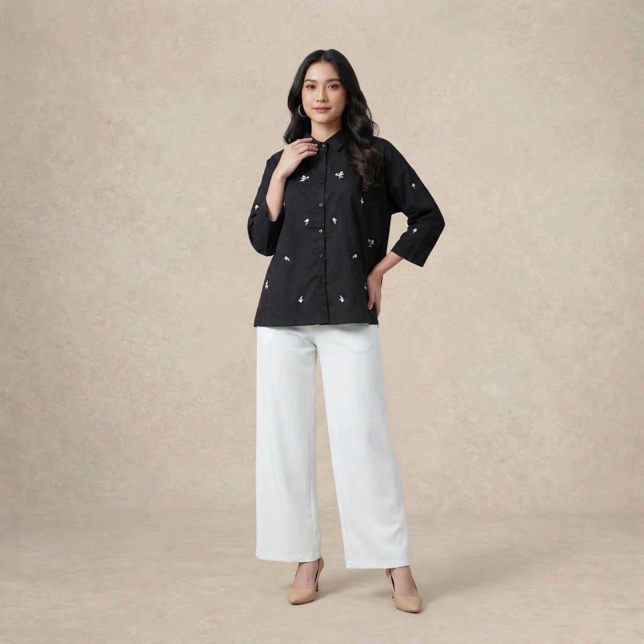 Embroidered Floral Blouse