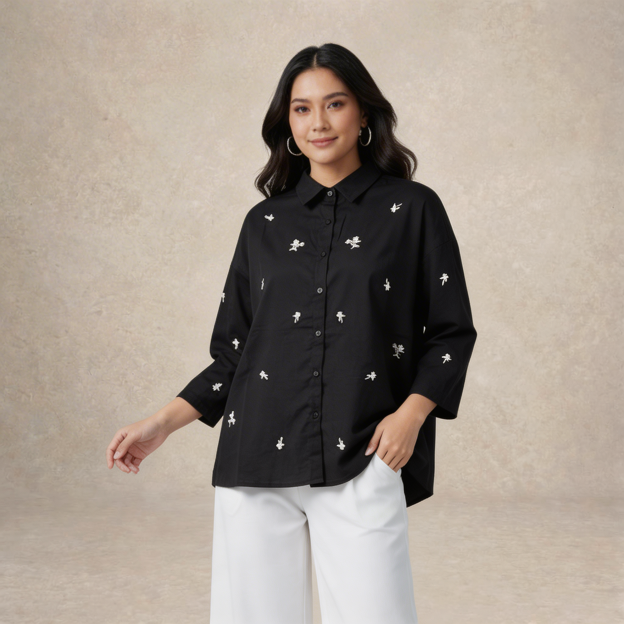 Embroidered Floral Blouse