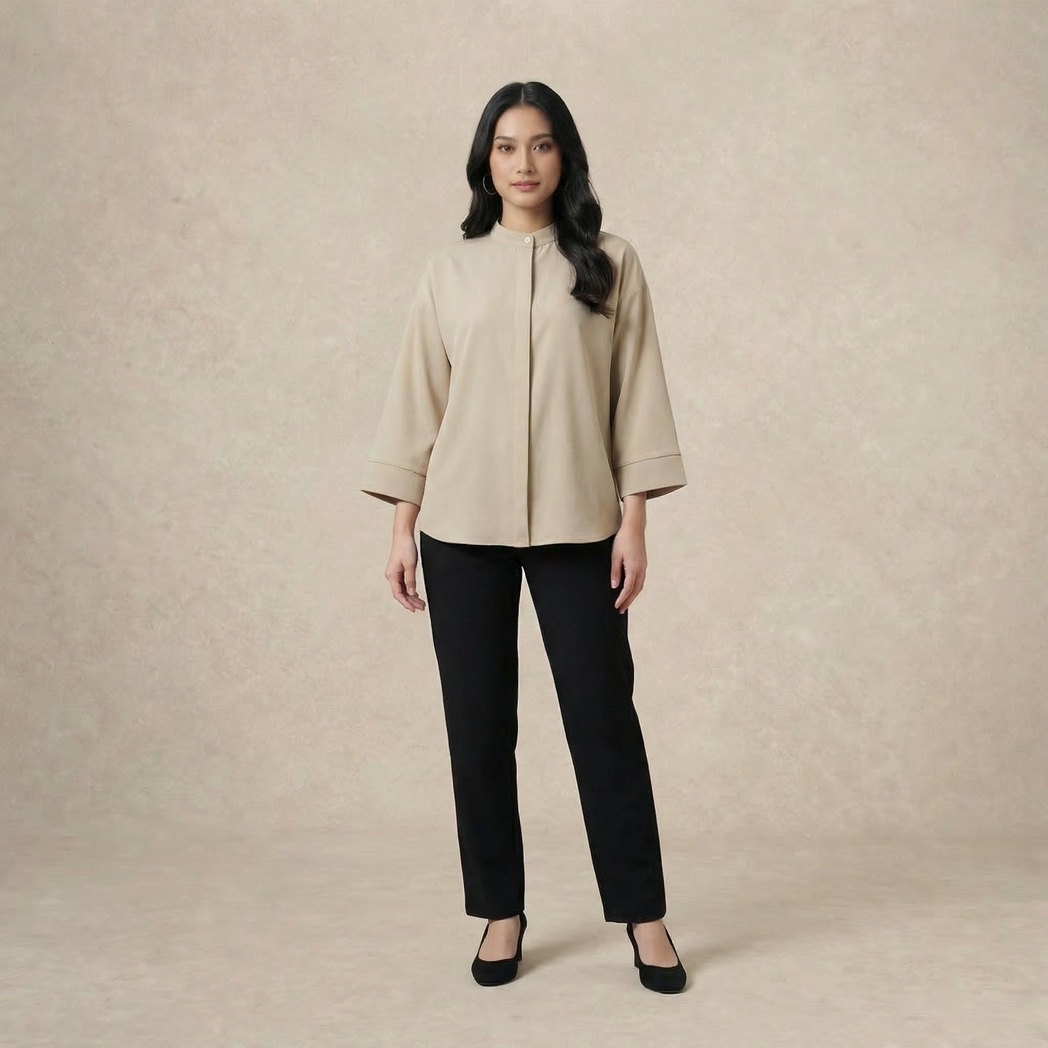 Modest Blouse Wide Sleeves