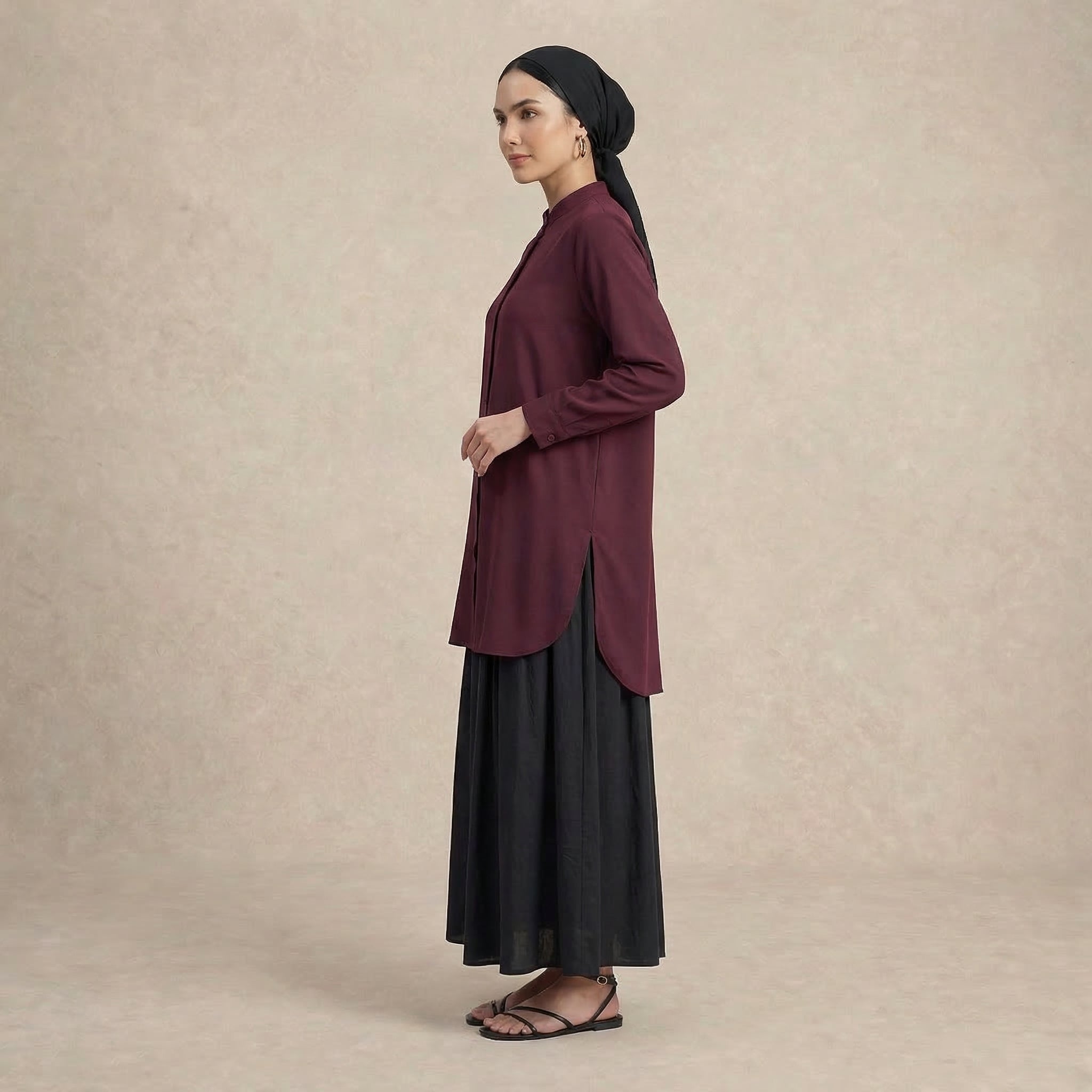 Modest Fit Long Shirt Tunic