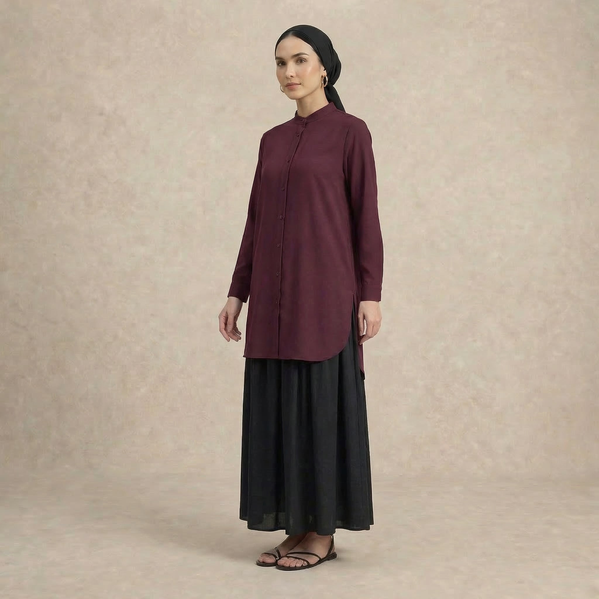 Modest Fit Long Shirt Tunic