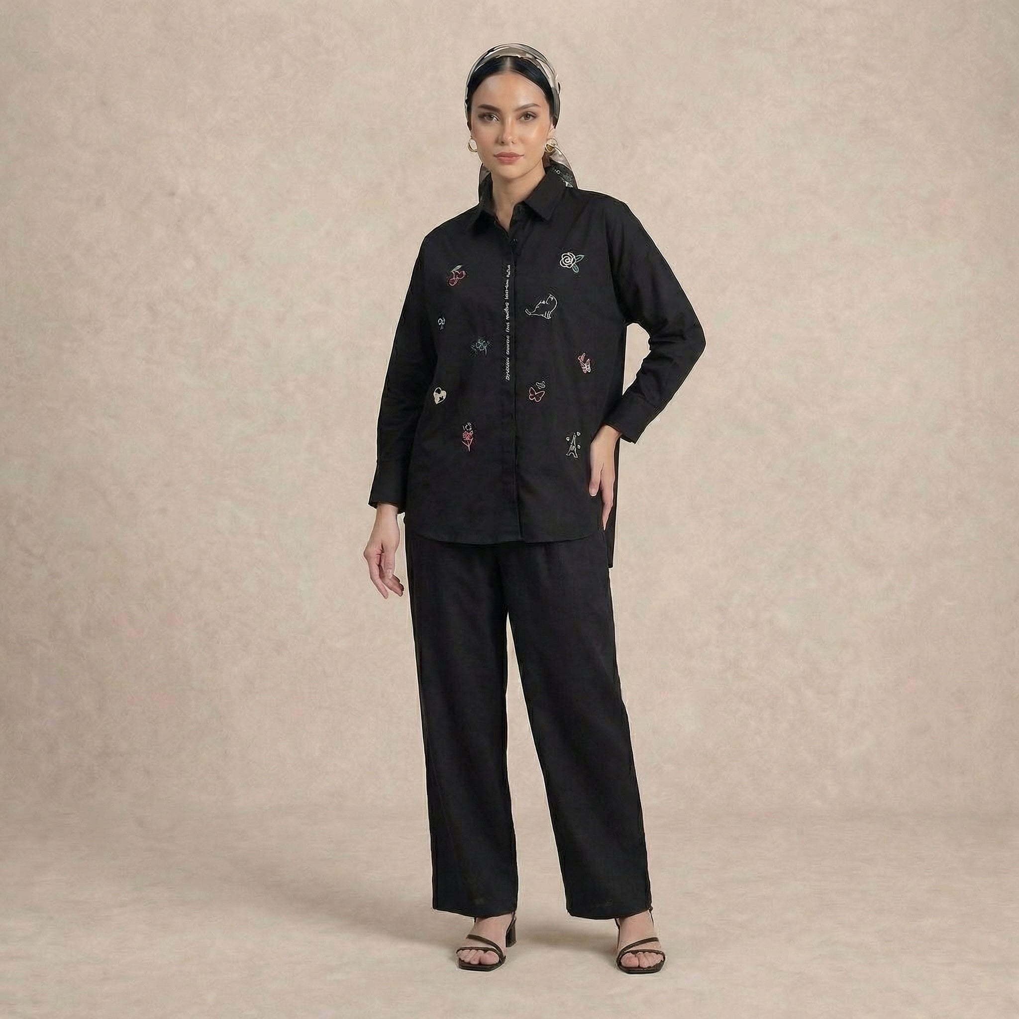 Embroidered Motif Shirt