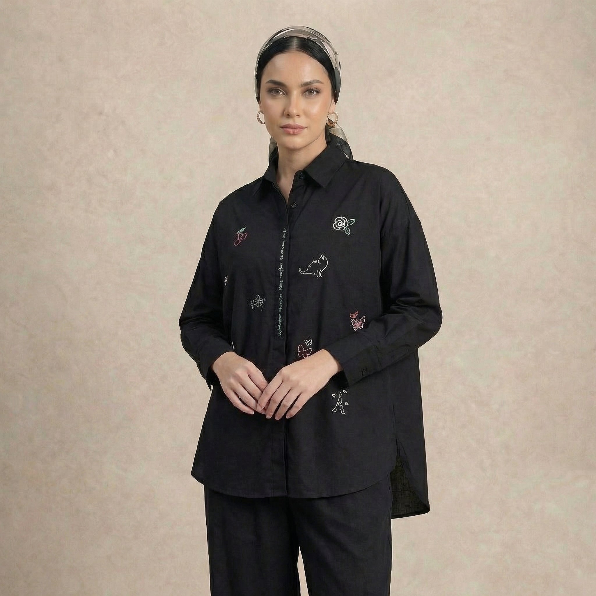 Embroidered Motif Shirt