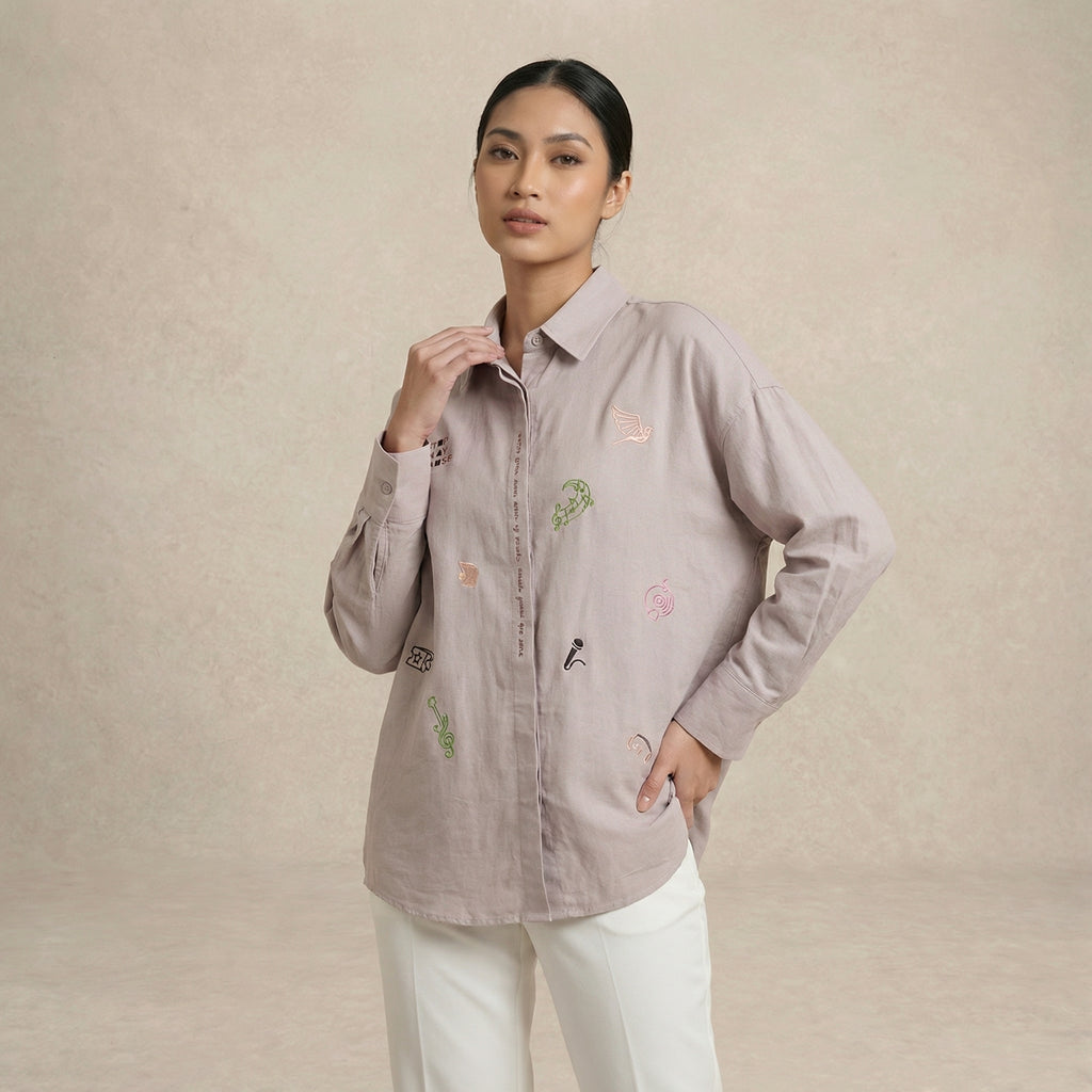 Embroidered Music Shirt