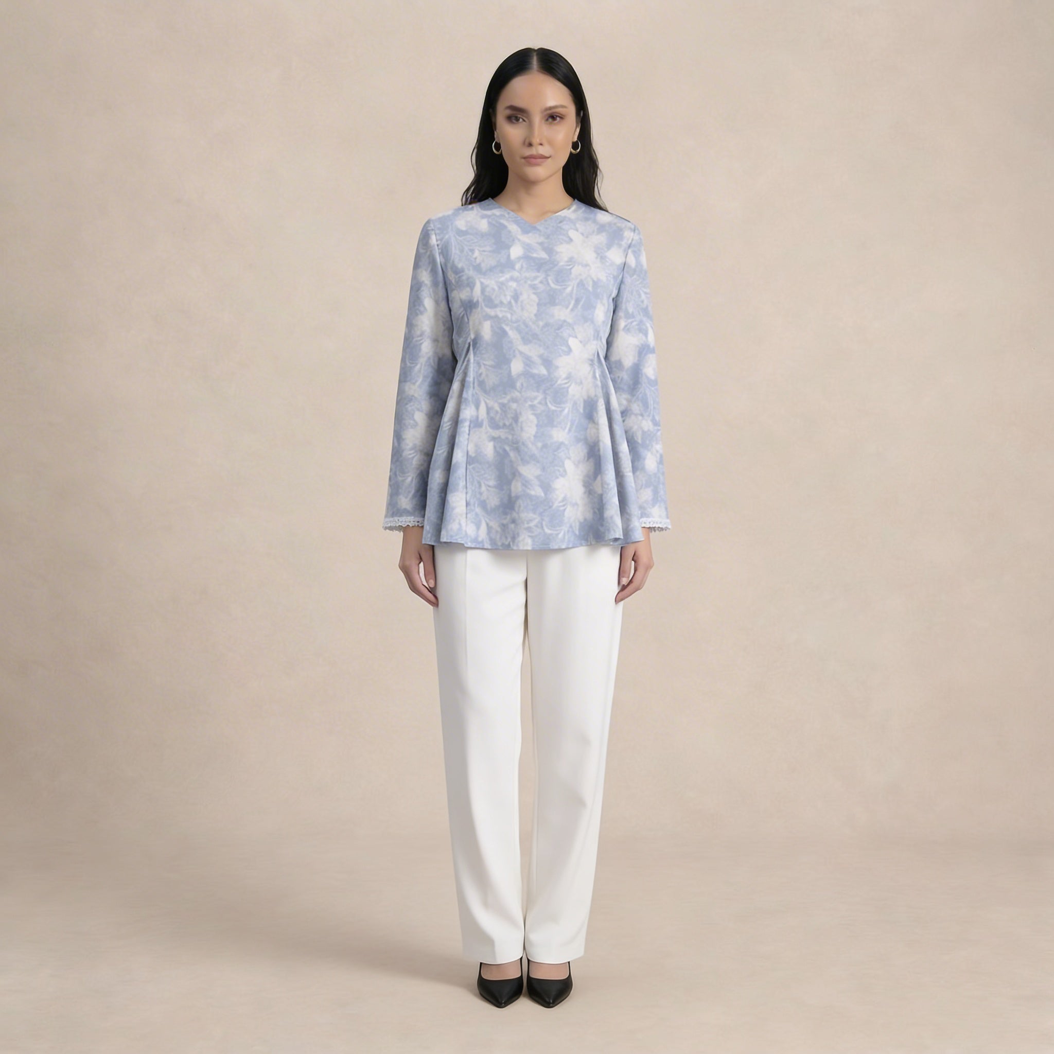 Peplum Semi-Fitted Blouse